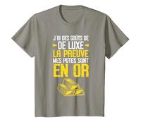 Meilleurs Potes | Goûts de Luxe | Cadeau Amitié Surprise T-Shirt, Enfant, Ardoise, 6 Ans