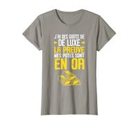 Meilleurs Potes | Goûts de Luxe | Cadeau Amitié Surprise T-Shirt, Femme, Ardoise, 3XL