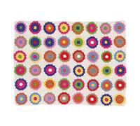 MEILVMEIJI Couverture de canapé faite à la main en crochet avec fleurs colorées