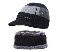 MEILVMEIJI Ensemble d'écharpe sans bord et écharpe en fibre acrylique pour homme et femme par temps froid, activités de plein air, randonnée, marche