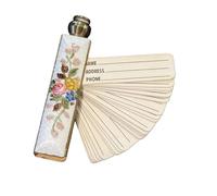 MEILVMEIJI Répertoire téléphonique de petite poche, fleurs émaillées antiques en métal pour adresses, carnet d'adresses, organiseurs d'adresses pour les voyages