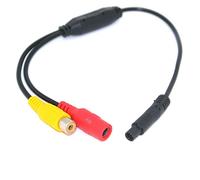 Meimeier Adaptateur 4 Broches Vers RCA Mâle/Femelle (A/V) - Interrupteur de Fil Pour Caméra de Recul