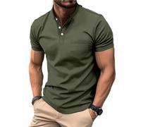 MEIMIYI Polo D'Été pour Homme Polo d'affaires pour Homme Polo pour Homme Polo en Sol pour Homme Polo Golf pour Homme Polo À Manches Courtes pour Homme M-Army Green2 M