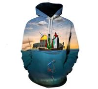 MEIMIYI Sweat Homme Impression Numérique 3D Manches Longues Sweat Homme Jeunesse SSE Tendance Hip Hop Pullover Homme Casual Personnalité Sweat À Capuche Homme DD-04 L