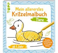Mein allererstes Kritzelmalbuch Tiere: Kreative Frühförderung für die ganz Kleinen. Mit bunten Rahmen auf jeder Seite