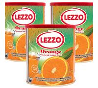 Mein Bazar Lot de boisson instantanée Lezzo au goût orange 3 x 700 g - À déguster chaud et froid - Thé instantané - Thé glacé