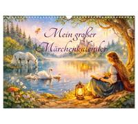 Mein großer Märchenkalender (Wandkalender 2027 DIN A3 quer), CALVENDO Monatskalender: Eine Reise in die magische Märchenwelt mit KI