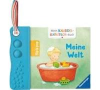 Mein Knuddel-Knautsch-Buch: Flip&pop. Meine Welt (Mit Pop-It Beißleiste); Weiches Stoffbuch, Waschbares Badebuch, Babyspielzug Ab 0 Monate, Sensorik Spielzeug Aus Silikon