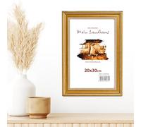 Mein Landhaus Cadre photo Vienne - Cadre photo baroque en argent et or - Verre véritable ou verre acrylique - Style vintage dans de nombreuses tailles (doré, 40 x 50 cm (verre acrylique)