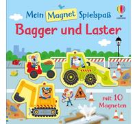 Mein Magnet-Spielspaß: Bagger und Laster: Buch mit magnetischen Seiten sowie 10 Magneten in Form von großen Fahrzeugen - für Kinder ab 3 Jahren