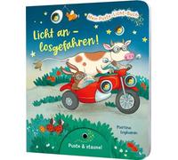 Mein Puste-Licht-Buch: Licht an - losgefahren!: Fahrzeuge-Pappebuch mit Puste-Licht und LED-Lämpchen, für Kinder ab 18 Monaten