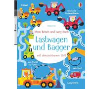Mein Wisch-und-weg-Buch: Lastwagen und Bagger: mit abwischbarem Stift - Zähl-, Zuordnungs- und Schwungübungen für Kinder ab 4 Jahren