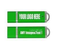 MEINAMI Clé USB Personnalisée Publicitaire 128 Mo avec Logo, Texte 25 Pièces Vert