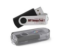 MEINAMI Lot de 25 Clé USB Personnalisée 16 GO Flash Drive USB avec Votre Logo USB 2.0 - Noir