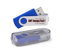 MEINAMI Lot de 25 Clé USB Personnalisée 8 GO Flash Drive USB avec Votre Logo USB 2.0 - Bleu
