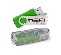 MEINAMI Lot de 25 Clé USB Personnalisée 8 GO Flash Drive USB avec Votre Logo USB 2.0 - Vert