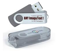 MEINAMI Lot de 50 Clé USB Personnalisée 2 GO Flash Drive USB avec Votre Logo USB 2.0 - Gris