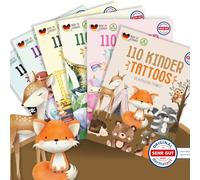 MeinBaby123 Lot de 660 tatouages pour enfants, doux pour la peau, avec dinosaures, tatouages pour enfants, à coller, végétaliens et fabriqués en Allemagne (lot de 6 motifs mixtes)