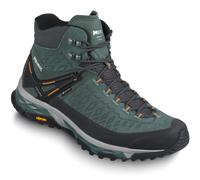 Meindl - Chaussures de randonnée journée en GORE-TEX - Top Trail Mid GTX Loden/Orange pour Homme en Cuir - Taille 9,5 UK - Gris Gris 9,5 UK