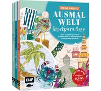 Meine große Ausmalwelt - Inselparadiese: 3 Bücher im Bundle | Mehr als 150 inspirierende Ausmalmotive für stimmungsvolle Entspannungs-Momente | ... entdecken: Mit Wissen zu Natur und Kultur