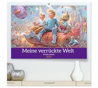 Meine verrückte Welt - Kinderwelten (hochwertiger Premium Wandkalender 2027 DIN A2 quer), Kunstdruck in Hochglanz: Endlose Fantasie für kleine Abenteurer