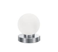 meineWunschleuchte Lampe de table tactile à intensité variable avec boule en verre, argent