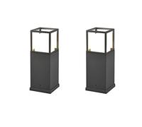 meineWunschleuchte Lot de 2 lampadaires d'extérieur anthracite