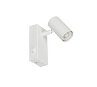 meineWunschleuchte Spot mural blanc avec interrupteur, largeur 6 cm