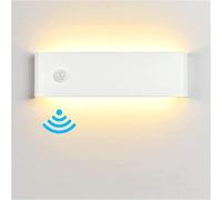 Meinice Applique Murale intérieur avec Détecteur de Mouvement, 31CM 12W 3000K Blanc Chaud Luminaires Intérieur Aluminium Décorer/Moderne Applique Murale Convient pour Salon Chambre Couloir Blanc