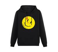 meiningjing Bloody Button Hoody Watchmen Heroes Comedian Comic TV Smile The Logo Symbol Hoody Sweatershirt Black 3XL