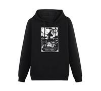 meiningjing Deadly Tarot Hoody - The Fool Heather Black Denim Men's Hoody Sweatershirt Black M
