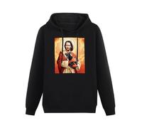 meiningjing Men's Keanu Reeves Jesus Hugs Puppy Men Hoody SweatershirtHooded Black M