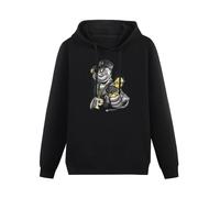meiningjing Popeye t More Spinach Hooded Comic Cartoon Hoodie Black S