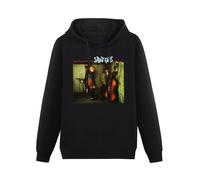 meiningjing Stray Cats Stray Cats Mens Funny Men's Hooded with Pocket Round Neck Hoody Sweatershirt Black S