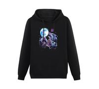 meiningjing Three Opossums Howling at The Moon Funny Pet Possums Lovers Hoody Sweatershirt Black XL