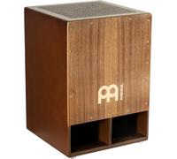 Meinl Percussion Jumbo Bass Subwoofer Cajon Instrument - Grande drum box avec 2 rosaces projetant le son - Surface de jeu en noyer (SUBCAJ5WN)