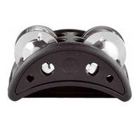 Meinl Tambourin pour pied CFJS2S-BK compact, cymbalettes acier inoxydable, support MDF, Noir