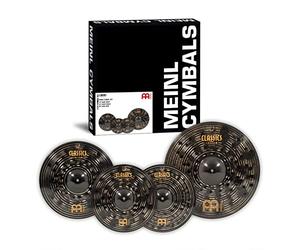 Meinl Cymbals Classics Custom Dark Ensemble de Cymbales avec Hihat 14", Crash 16" et Ride 20" pour Batterie - B12 Bronze, Finition Sombre, Fabriquée en Allemagne (CC141620)