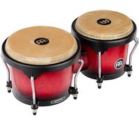 Meinl Percussion Bongos Headliner Wood - deux hand drums de 6,75 et 8 pouces - avec clé d'accord - chêne du Siam, Rouge (HB100WRB)