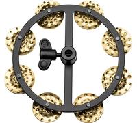Meinl Tambourin HTHH1B-BK Headliner Series, 1 rangée, grelots en laiton martelé