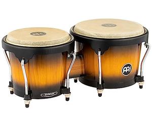 Meinl Percussion Bongos Headliner Wood - deux hand drums de 6,75 et 8 pouces - avec accord - chêne du Siam, Vintage Sunburst (HB100VSB)