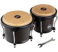 Meinl Percussion Bongos Headliner Wood - deux hand drums de 6,75 et 8 pouces - avec accord - chêne du Siam, Noir (HB100VWB-M)