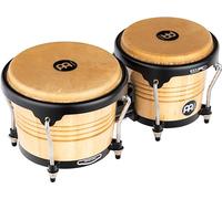 Meinl Percussion Bongos Marathon Series - 2 hand drums de 6.75 et 8 pouces - clé d'accord incluse - chêne du Siam, Natural high gloss (FWB190NT)