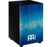Meinl Percussion Headliner Cajon Instrument - Cajon Compact avec 2 Cordes pour le Timbre - Surface de jeu Bleue (MCAJ100BK-PBF)