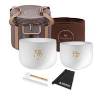 Meinl Sonic Energy TCMCSBSET2 Lot de bols chantants en quartz avec chiffon Keepdrum Yin Yang