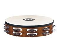 Meinl TAH2AB - Tambourin bois avec peau 2 rangées de cymbalettes - African brown