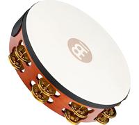 Meinl Tambourin en bois TAH2B-AB – Peau et grelots en laiton, double rangée