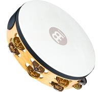 Meinl Tambourin en bois avec peau et grelots en laiton / Double rangée