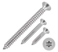 meinschraubenversand.de - Vis autotaraudeuses 4,2x9,5 100 pièces DIN 7982 TX (tête fraisée - forme C - avec pointe - six pans creux - Torx) 2,9-5,5 mm/ISO 14586 A2 V2A acier inoxydable - 4,2 x 9,5 mm