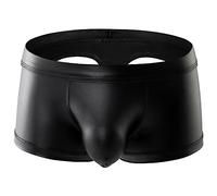 meiodtion Boxer pour homme - En latex - Effet mouillé - Pour homme - En cuir verni - String effet mouillé - String - Boxer en cuir verni - Legging sexy pour homme, Noir , XL